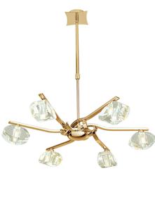 M0551FG  Alfa FG Crystal Telescopic/Semi Flush 6 Light